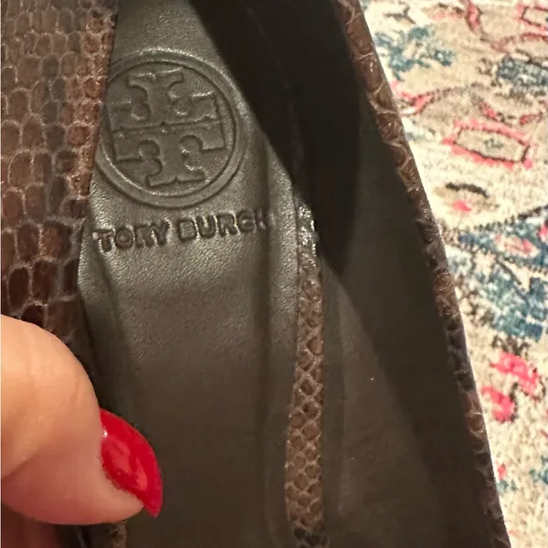 Tory Burch Jude Amazing Snakeskin Leather Stiletto Heel Platform Shoes Pumps 8.5 - Image 8