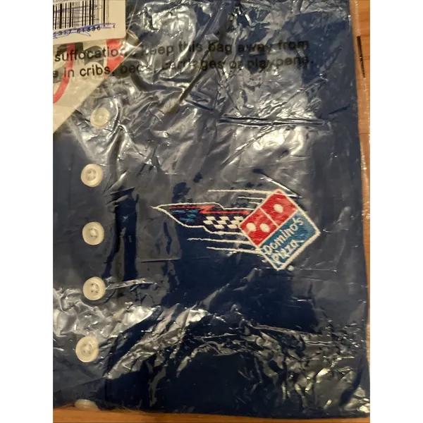 Vtg Chase Authentics Nascar Women's Polo Shirt "Domino's Pizza" Size M Blue - Image 4