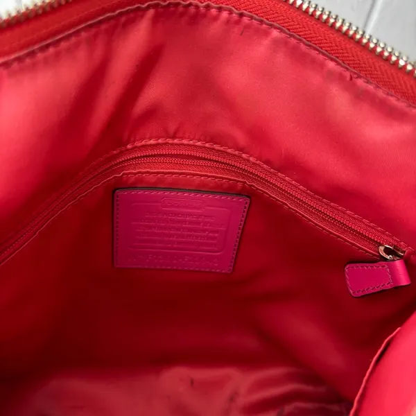 Coach‎ Vintage Daisy Spectator Tan Orange Pink Crossbody Bag - Image 5