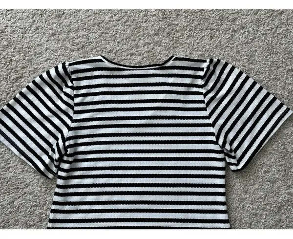 Ann Taylor Sz S Black & White Striped Knit Top Tee T-Shirt Cute!! - Image 8