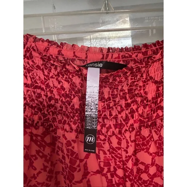 NWT Kensie Elastic Waist Skirt Size M Tall Beach Coral - Image 12