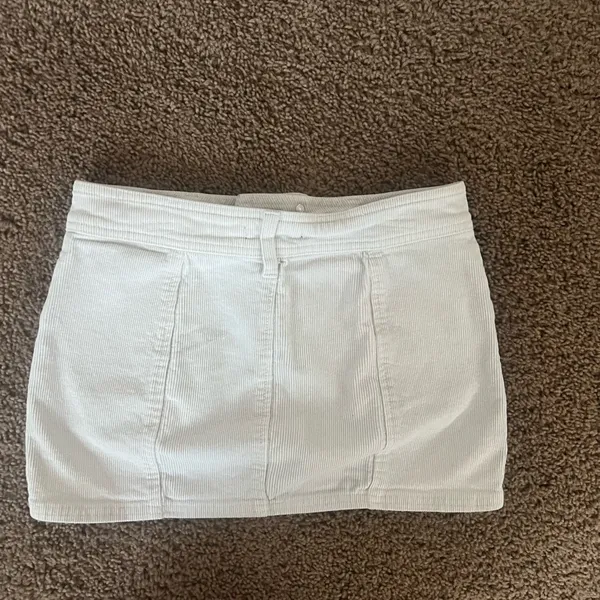 White Denim Mini Skirt - Image 2