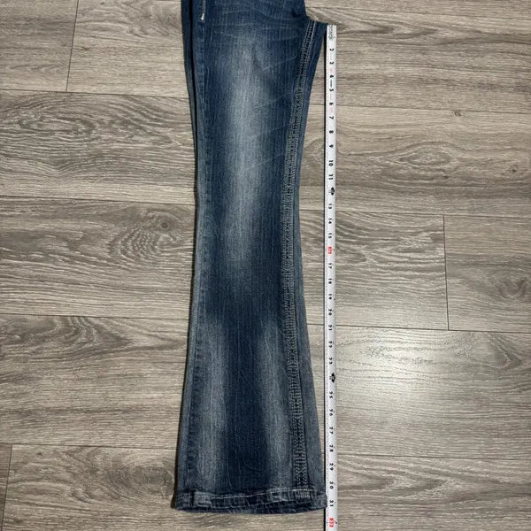 Royal Blue Womens Jeans 26x31 Low Rise Bootcut‎ Medium Wash Y2K Contrast Stitch - Image 7