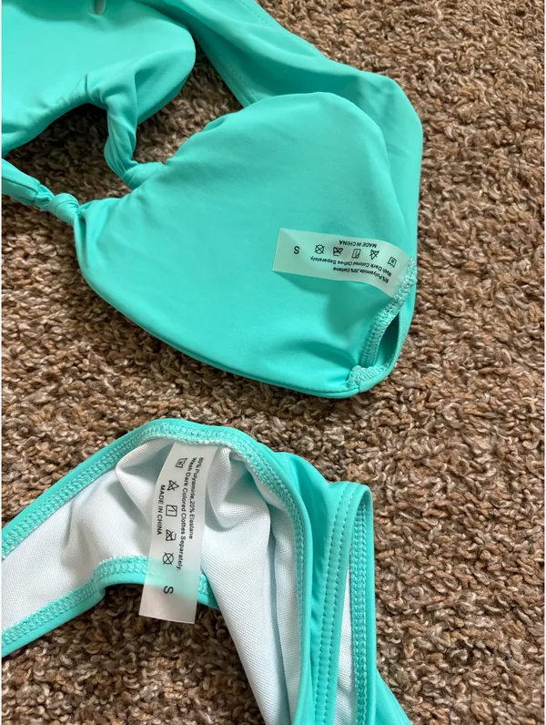 Amazon Teal Bandeau Bikini Set  - Image 4