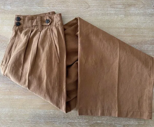 Madewell Harlow Wide Leg Pants Brown - Image 5