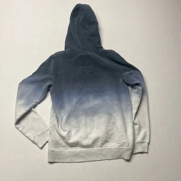 Y2K Hollister Blue White Gradient Ombre Pullover Hoodie Size M - Image 6
