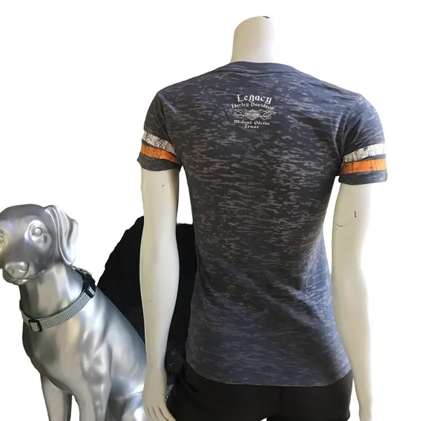Harley Davidson Legacy Midland -Odessa Texas Gray V-Neck Short Sleeve Shirt S - Image 3
