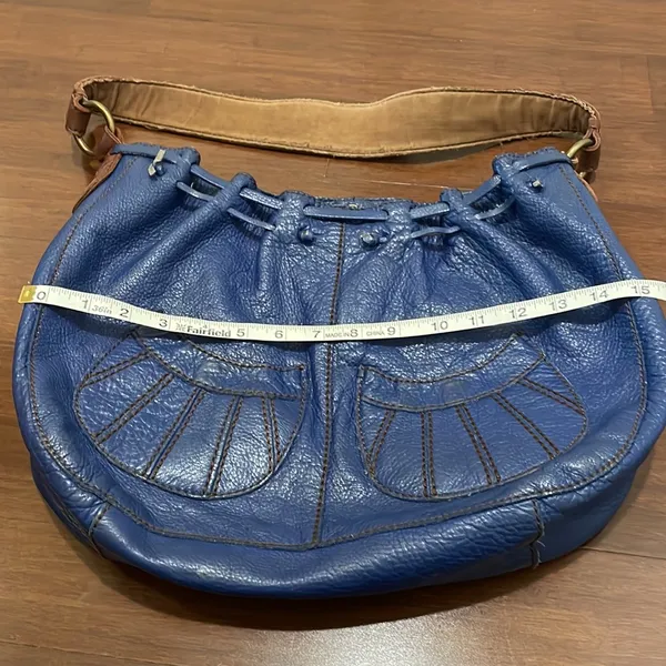 Lucky Brand Dark Blue Leather Shoulder bag - Image 9