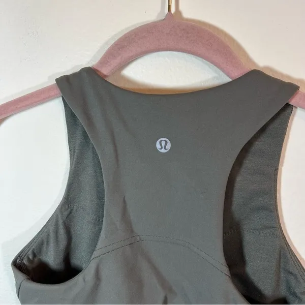 Lululemon Athletica Invigorate Training Tank Top with Bra‎ Olive Green 2 - Image 7