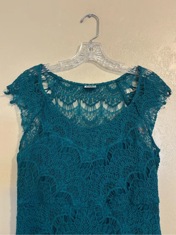 Free People Intimately Peekaboo Scalloped Crochet Lace Dress sz L - Image 5