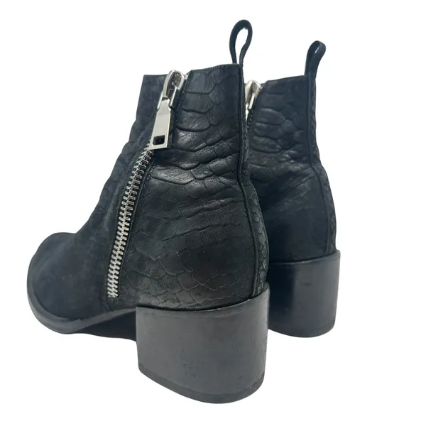 Jeffrey Campbell Ibiza Boone Chelsea Boots‎ Croc Embossed Suede Black US 8 - Image 8
