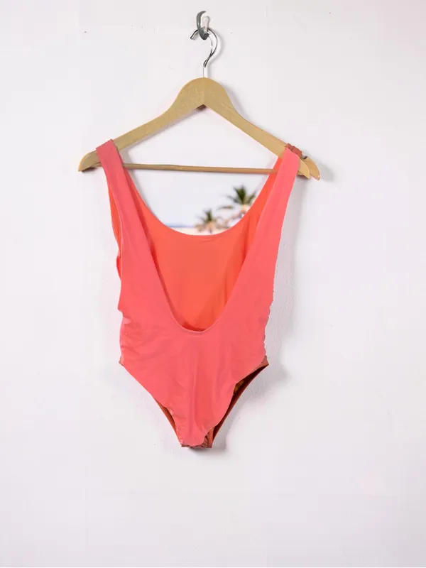 Aerie Go Coconuts Coral Pink Scoop One Piece Swimsuit Size XL - Image 8