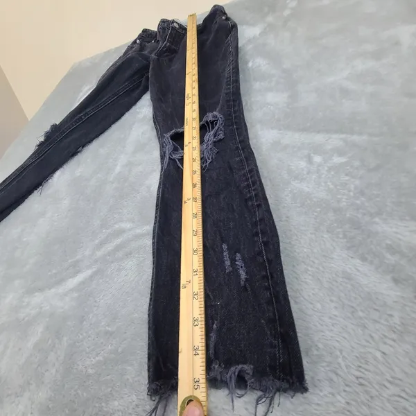 Abercrombie‎ & Fitch Size 26 2R Curve Love High Rise Mom Jean Distressed Black - Image 10