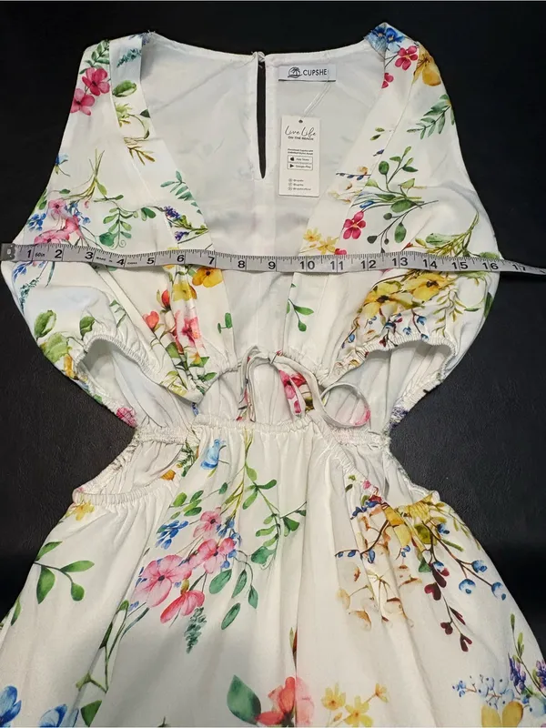 Cupshe spring crush floral mini dress size medium NWT - Image 12