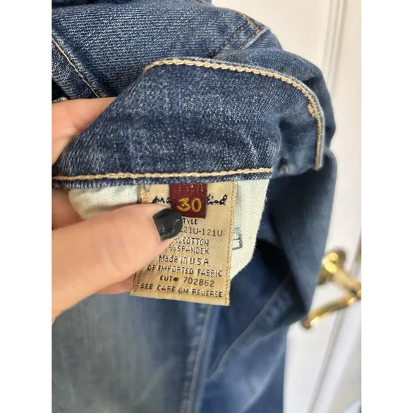 Vintage Y2K 7 For All Mankind Bootcut Jeans 30 Signature Squiggle USA Made - Image 8