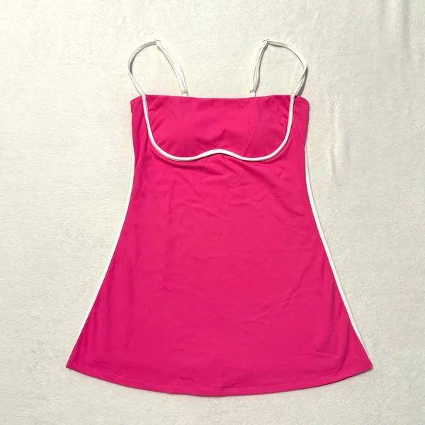 NWT Impressions Boutique Pink ALO Streamline Athletic TCEC Romper Dress size Small - Image 4