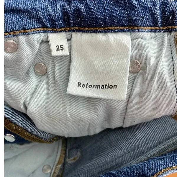REFORMATION Serena High Waist Skinny Jeans in Kasai Blue‎ Size US 25 - Image 11