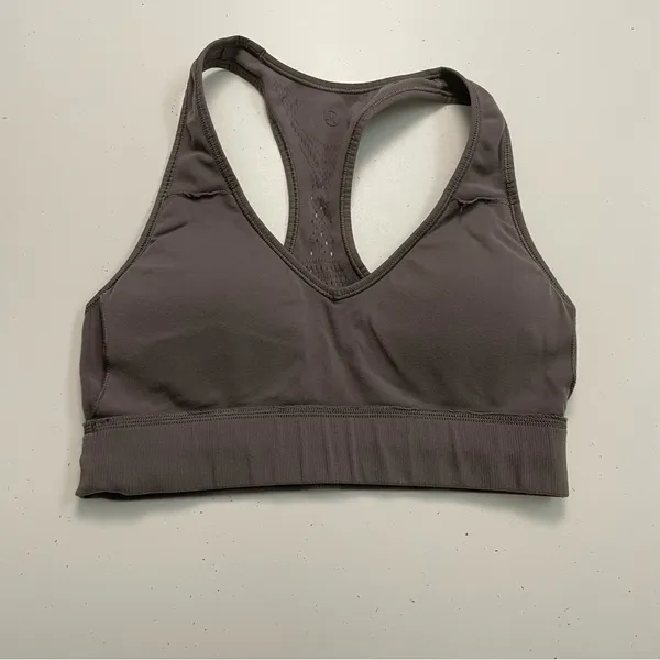 Lululemon Reveal Sports Bra Digital Rain Light Support Knit Lunar Rock Taupe - Image 7