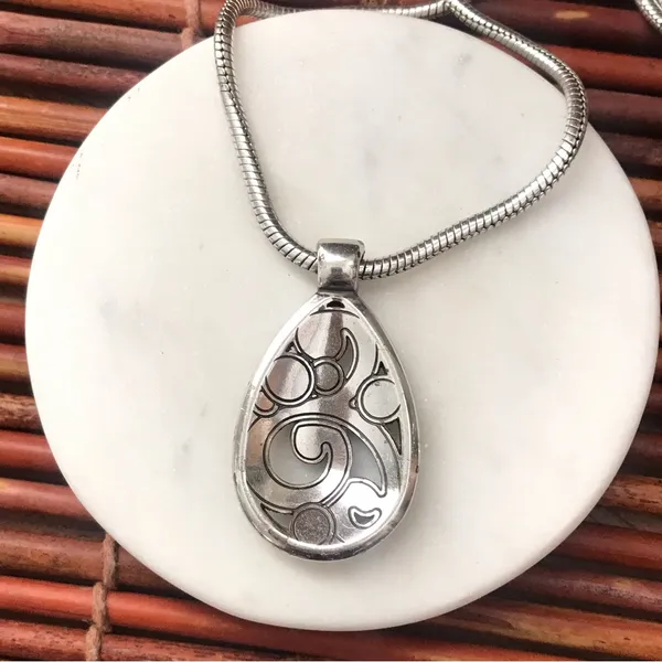 Brighton Teardrop Pendant Scroll Necklace - Image 3