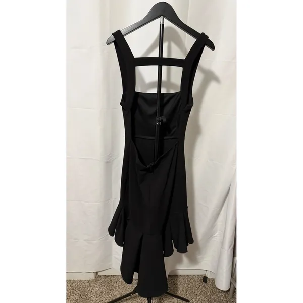 Selfie Leslie Womens Black High Low Ruffle Open Back Cocktail Dress Size Medium - Image 3