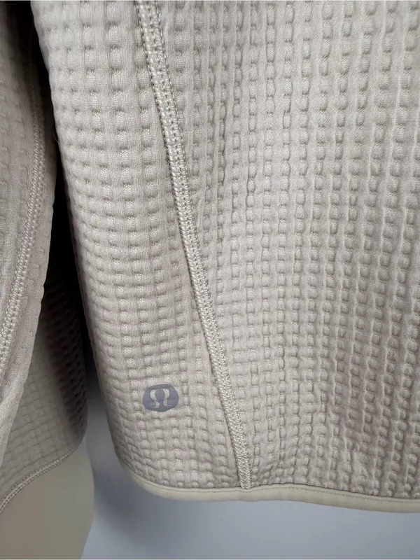 Lululemon Waffle-Knit Crewneck Long-Sleeve Shirt Mojave Tan / Bon size 8 - Image 7