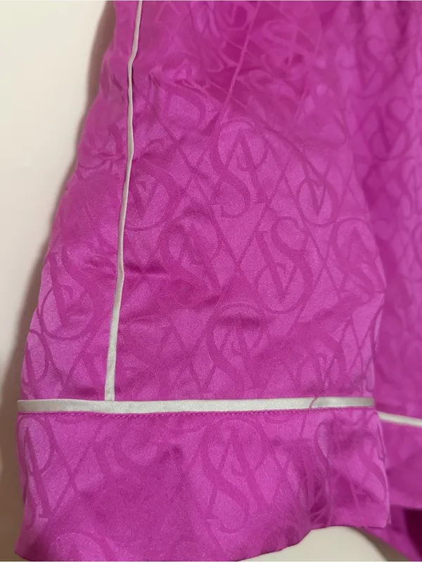 Victoria's Secret Hot Pink Satin Jacquard Shorts - Image 3