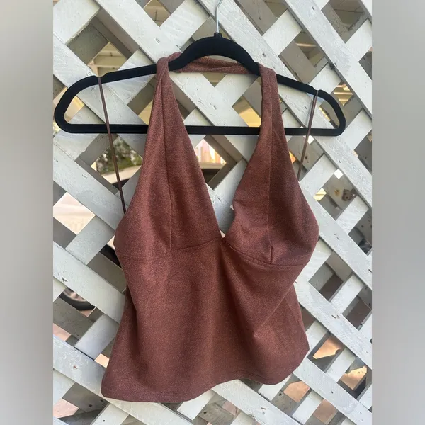 Free people Still Here Lurex Halter Cami - Image 6