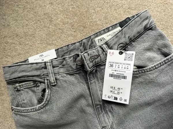Zara NWT Grey Jeans - Image 5