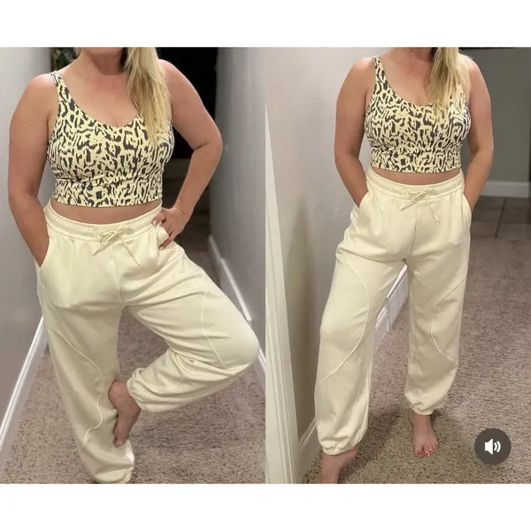 ZYIA Relaxation Sweatpants Buttercup Yellow Pocket Joggers size Medium cozy - Image 9