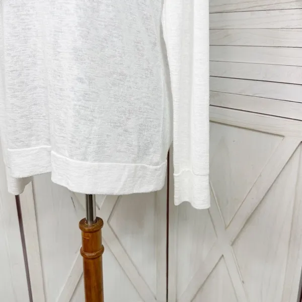 Victoria’s Secret Bombshell Burnout Slub Knit Long Sleeve Tee Shirt White‎ Small - Image 8
