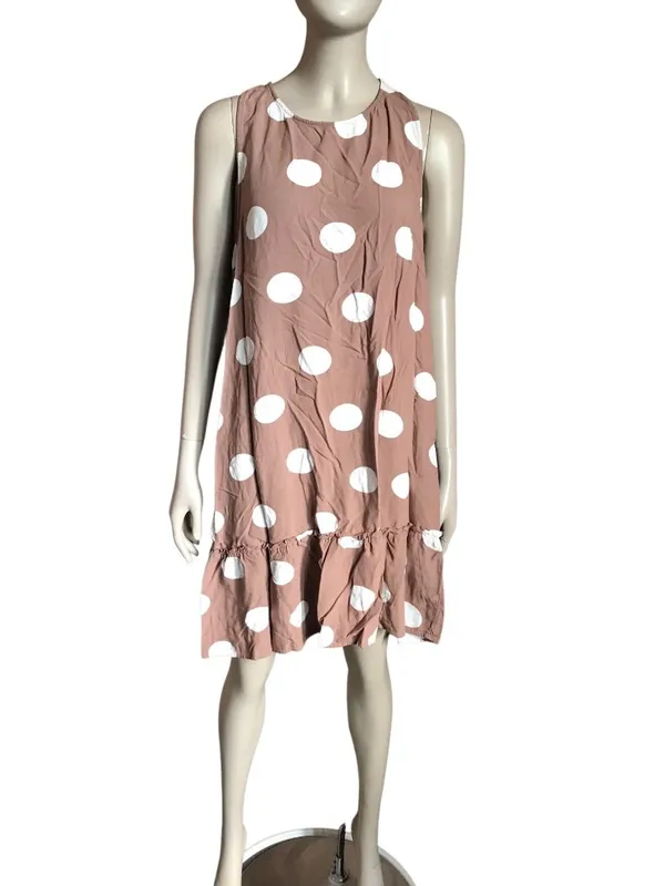 Loft Brown and White Polka Dot Dress - Image 2