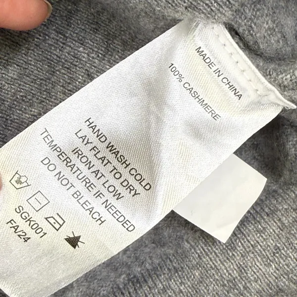 Quince Mongolian Cashmere Crewneck Sweater Heather Grey LB1055-SGK001‎ Size M - Image 7