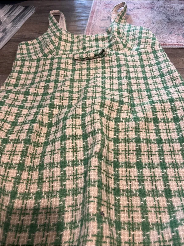 Urban outfitters Green and Cream Plaid Sleeveless Dress - Image 8