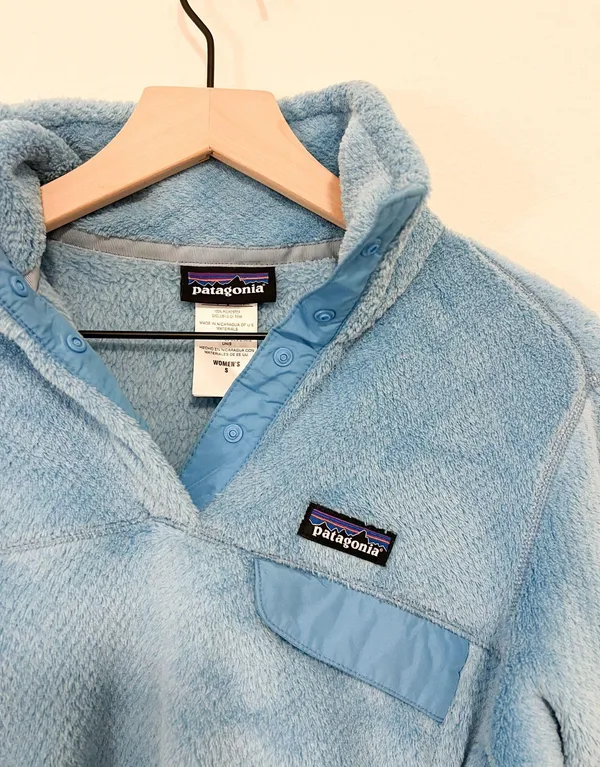 Patagonia Women’s Fleece Pullover Size Small Blue - Image 2