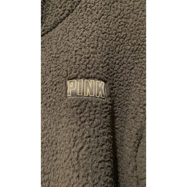 Victoria's Secret PINK REVERSIBLE SHERPA LINED JACKET SHERPA VELVET LARGE - Image 12