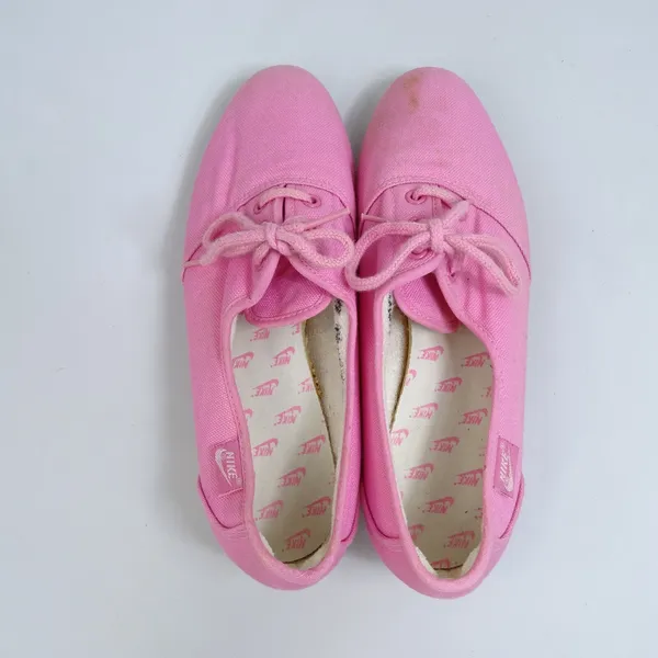 Vintage‎ Nike 80s Women's Size 7.5 Sunburst Canvas Pink Terry Inside Retro - Image 6