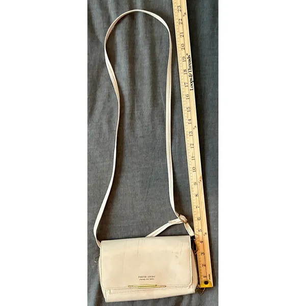Forever LengRui Cream White Crossbody Wallet Bag Rhinestone Accents Organizer - Image 16