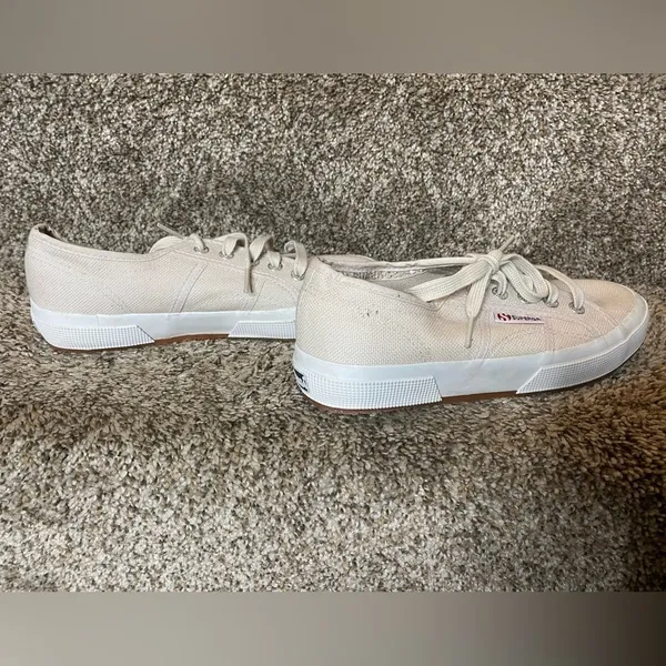 SUPERGA Cotu Classic‎ Canvas Sneaker Off-White Size 7 - Image 2
