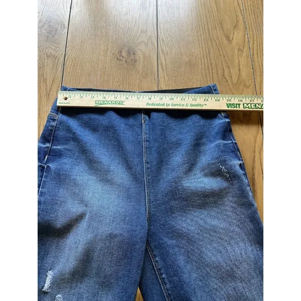 Risen Jeans Dark High Rise Straight Leg Size Medium Classic City Mom Casual‎ - Image 12