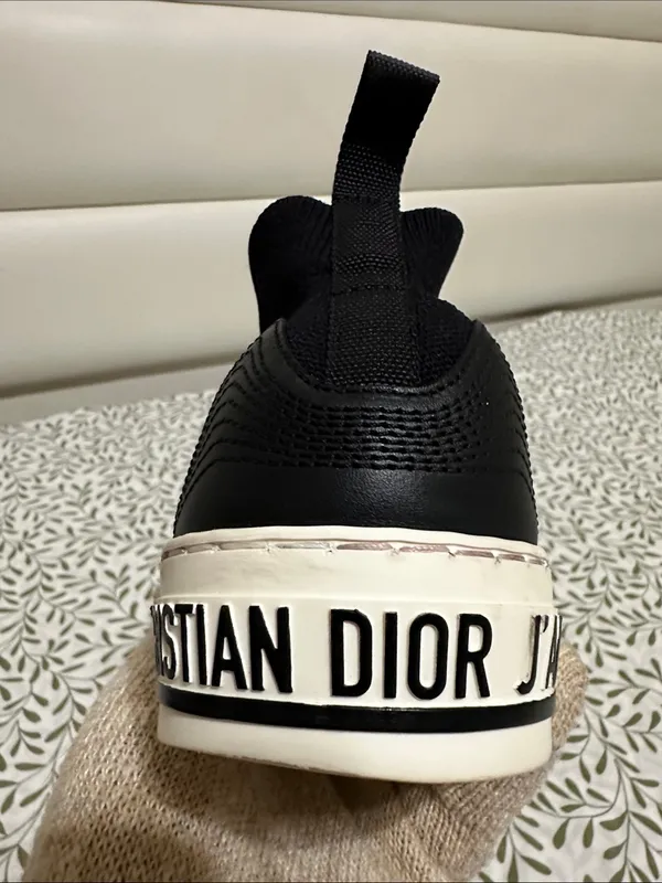 Christian Dior Black & White J'Adior Lace-Up Platform Sneakers - Image 6