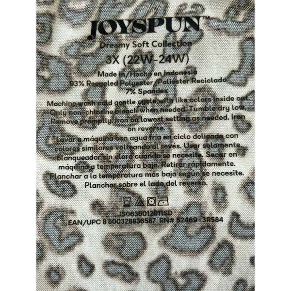 Joyspun 3X Pajama Set Cheetah Leopard Print Tank Shorts Dreamy Soft Sleepwear - Image 5