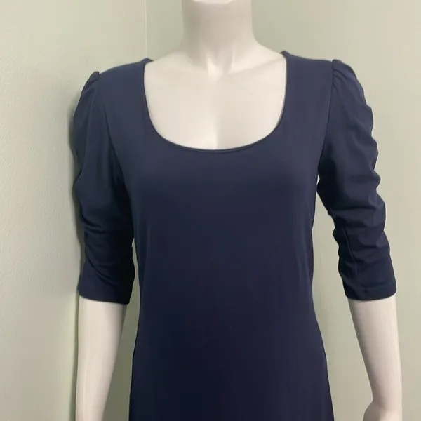 AMANDA UPRICHARD Shift Dress Womens Navy Blue Medium - Image 4