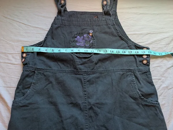 Vintage Eric Charles Overall Dress XLarge Green - Image 4