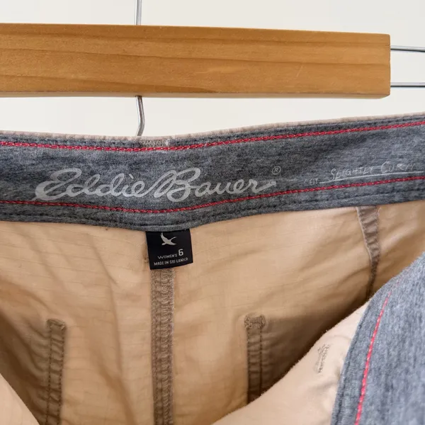 Eddie Bauer Tan Cargo Shorts 8” Inseam Size 6 - Image 3
