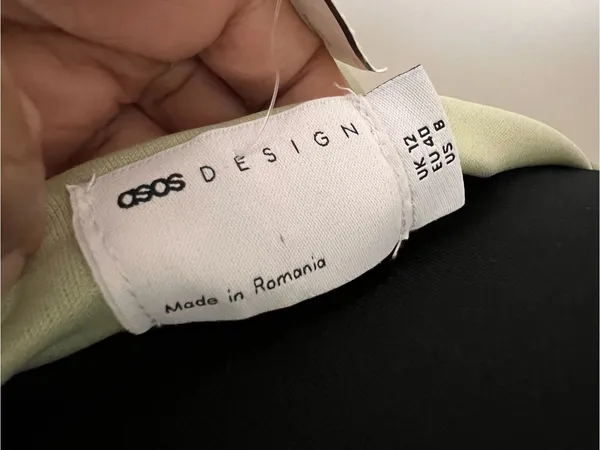 ASOS Sage Green Lace-Up Satin Halter Dress NWT - Image 7
