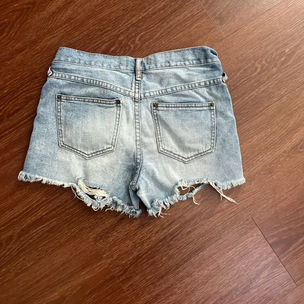 Free People Denim Shorts Distressed Cut-Off 26 - Image 5