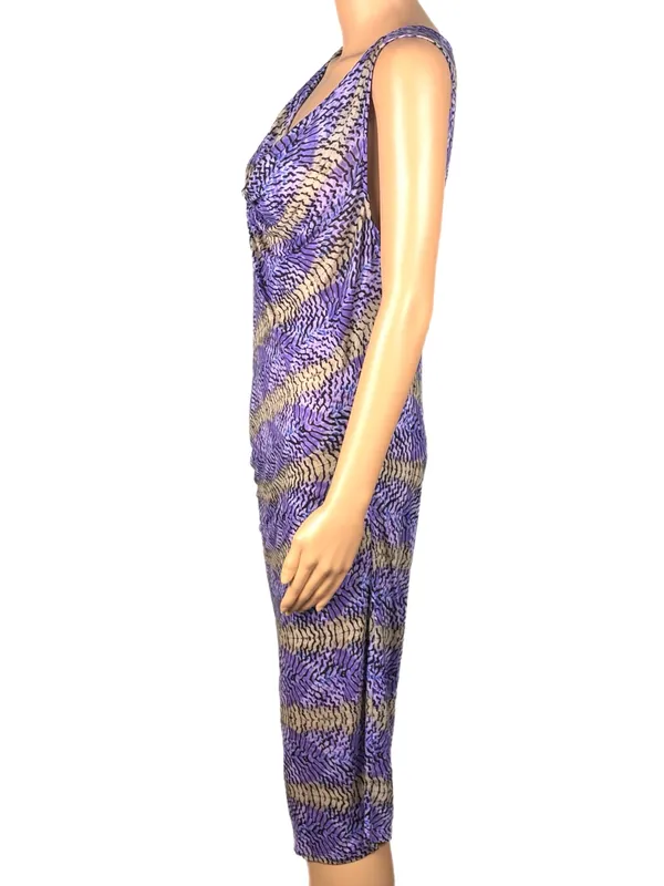 BCBGMAXAZRIA KESI Purple One-Shoulder Lightweight Dress NEW WITH TAGS Medium - Image 5