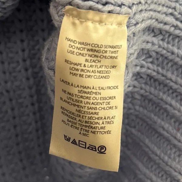 Free People Bell Song Pullover Sweater in Vintage Light Blue Small S‎ - Image 5