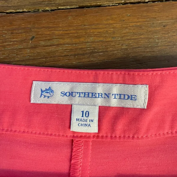 Southern Tide Calypso Coral Jourdan Wrap Skort Tie Shorts w Skirt - Sz 10 💚🎀 - Image 8