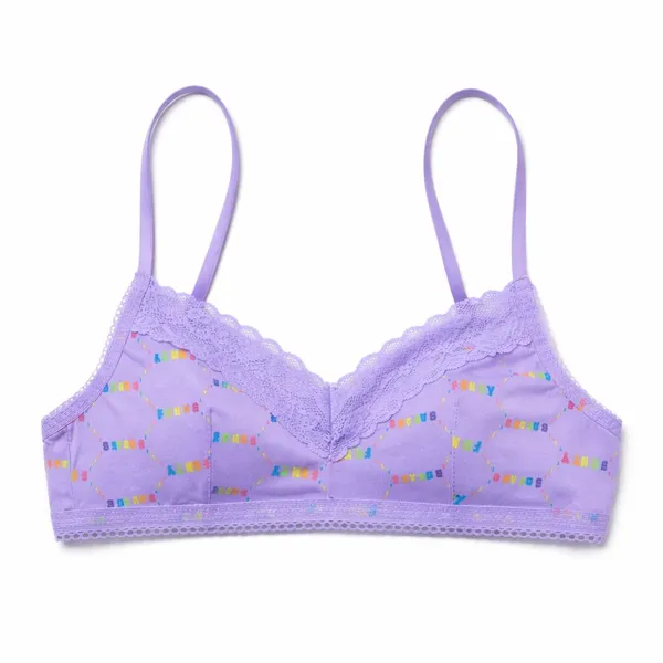 Savage X Fenty Cotton Essentials Lace-Trim Bralette Size XS NWT - Image 2